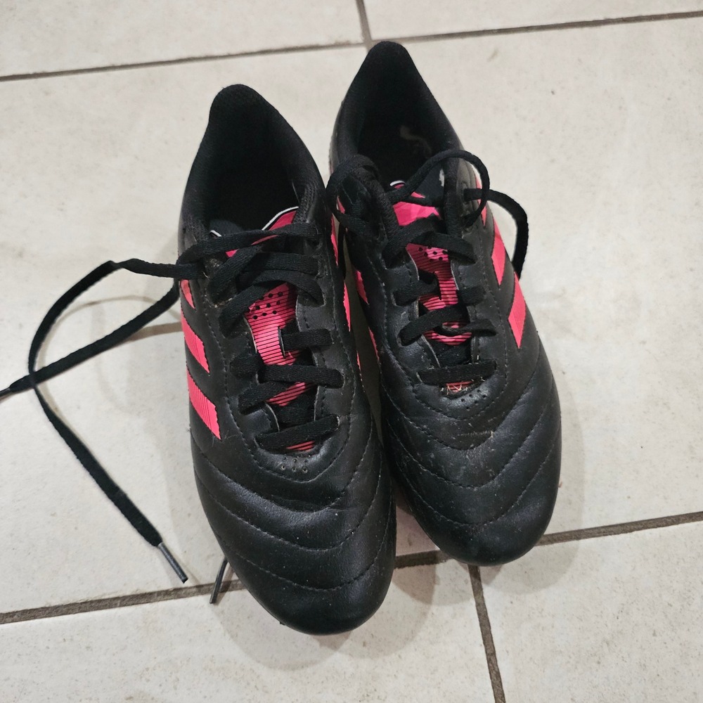 Adidas Goletto VIII FG Kids Soccer Cleats Black Pink Size 3 Youth - Picture 2 of 7